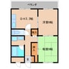 近鉄南大阪線/高田市駅 徒歩16分 3階 築35年 2DKの間取り