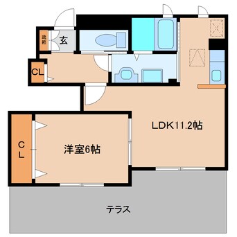 間取図 和歌山線/大和二見駅 徒歩10分 1階 築17年