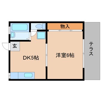 間取図 近鉄南大阪線/高田市駅 徒歩15分 1階 築31年