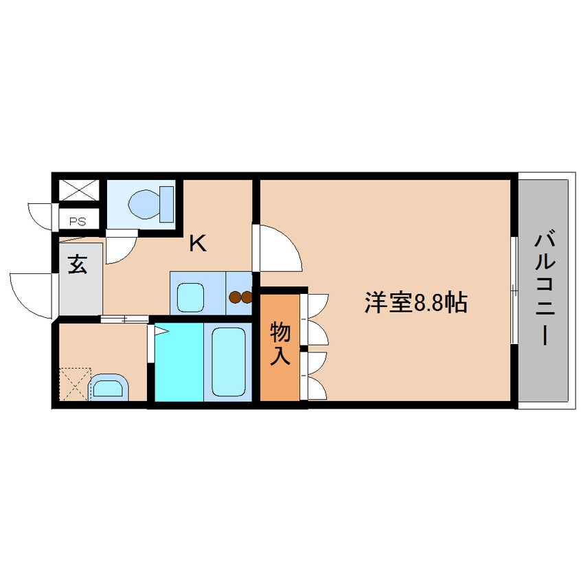 間取図 近鉄南大阪線/尺土駅 徒歩13分 2階 築15年
