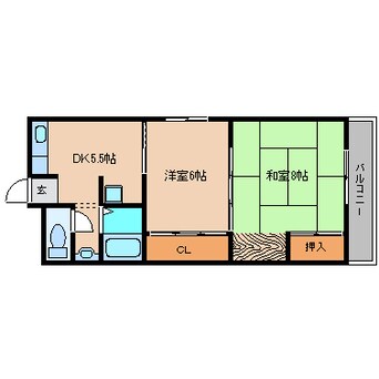 間取図 近鉄大阪線（近畿）/大和高田駅 徒歩15分 3階 築36年