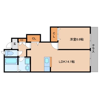 間取図 近鉄御所線/忍海駅 徒歩4分 1階 築12年