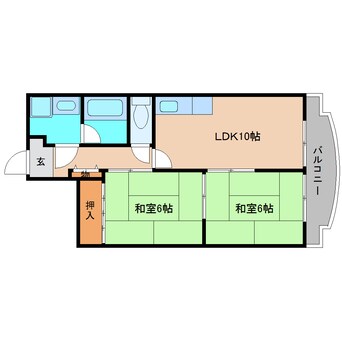 間取図 近鉄大阪線（近畿）/築山駅 徒歩5分 3階 築33年