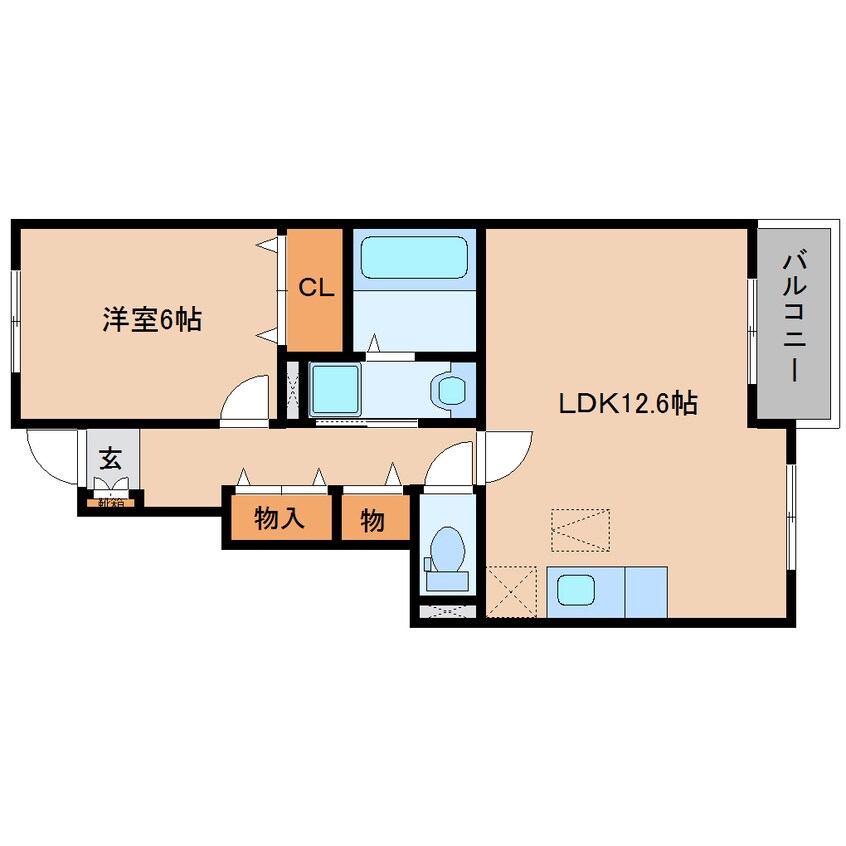 間取図 近鉄南大阪線/高田市駅 徒歩14分 1階 築12年