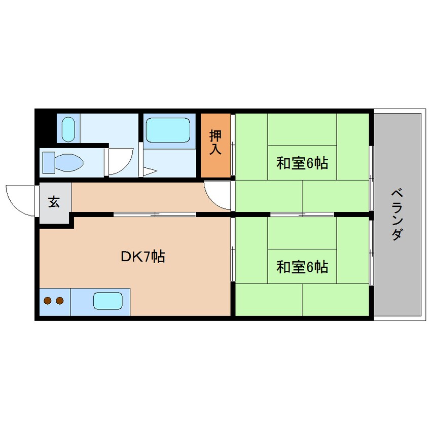 間取図 近鉄大阪線（近畿）/築山駅 徒歩5分 4階 築32年