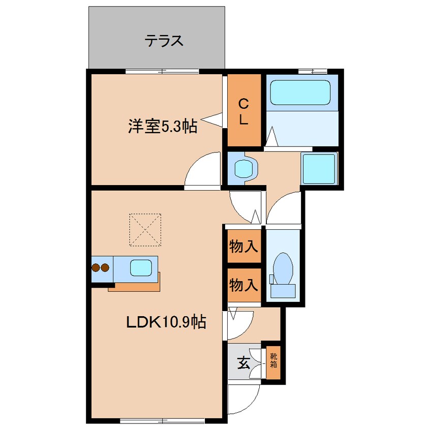 間取図 近鉄大阪線（近畿）/大和高田駅 徒歩13分 1階 築12年