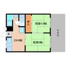 近鉄南大阪線/高田市駅 徒歩12分 1階 築42年 2DKの間取り