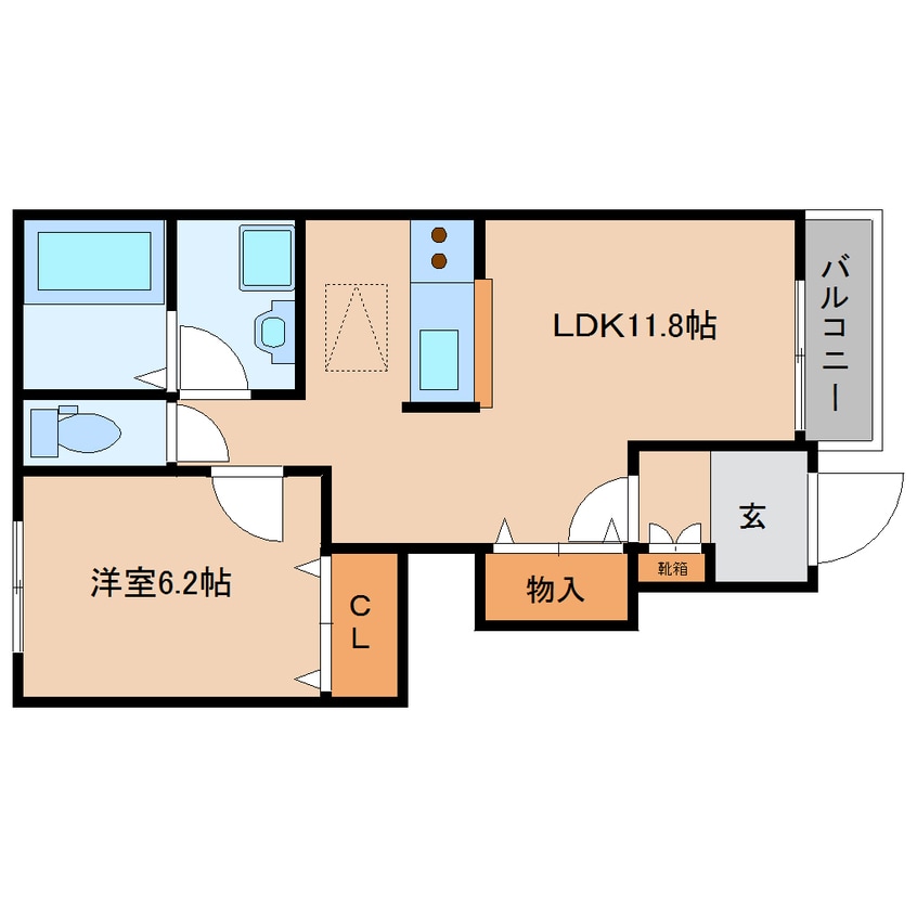 間取図 近鉄田原本線/箸尾駅 徒歩15分 1階 築11年