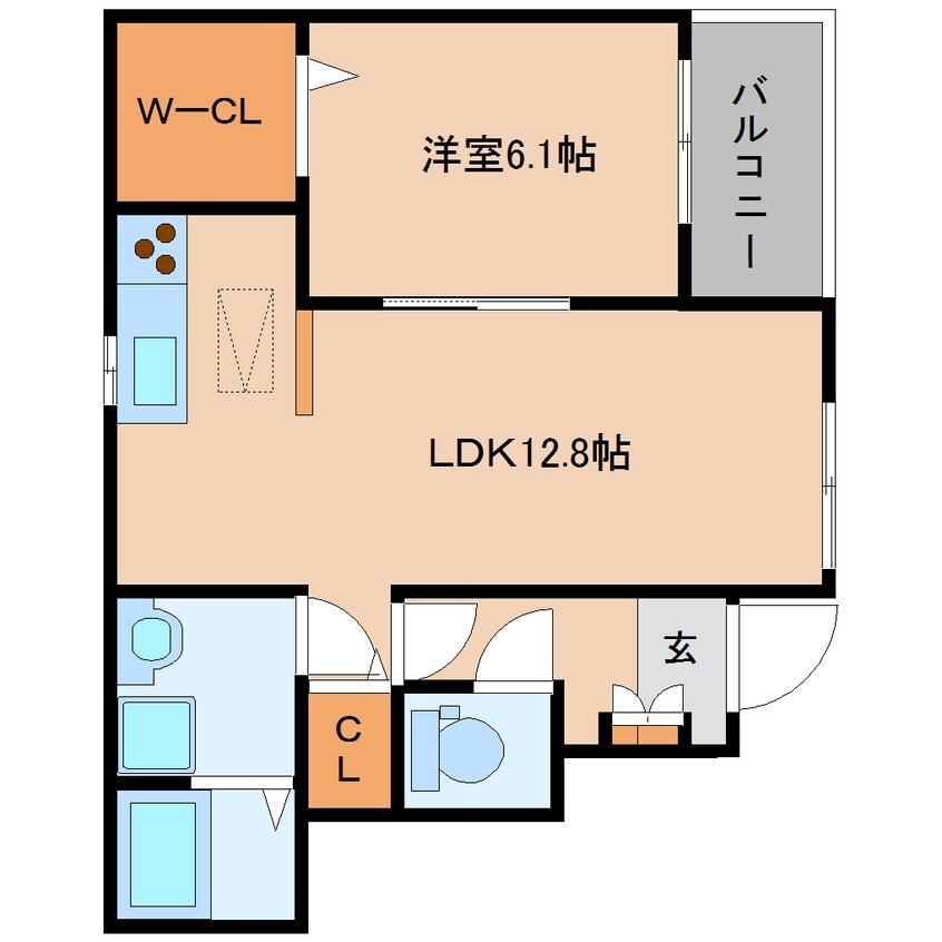 間取図 近鉄南大阪線/高田市駅 徒歩14分 1階 築11年