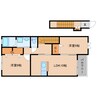 近鉄南大阪線/尺土駅 徒歩14分 2階 築12年 2LDKの間取り