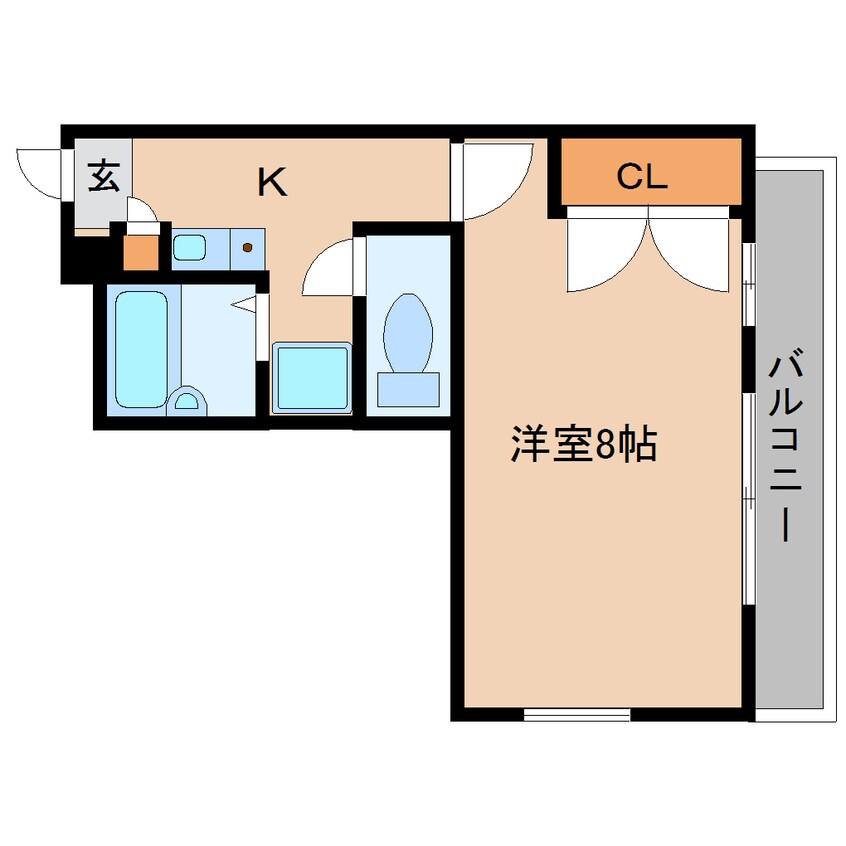 間取図 近鉄南大阪線/高田市駅 徒歩15分 2階 築26年