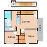 近鉄御所線/忍海駅 徒歩8分 2階 築12年 2LDKの間取り