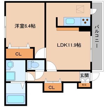 間取図 近鉄南大阪線/高田市駅 徒歩14分 1階 築11年