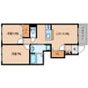 近鉄大阪線（近畿）/大和高田駅 バス:15分:停歩5分 1階 築12年 2LDKの間取り