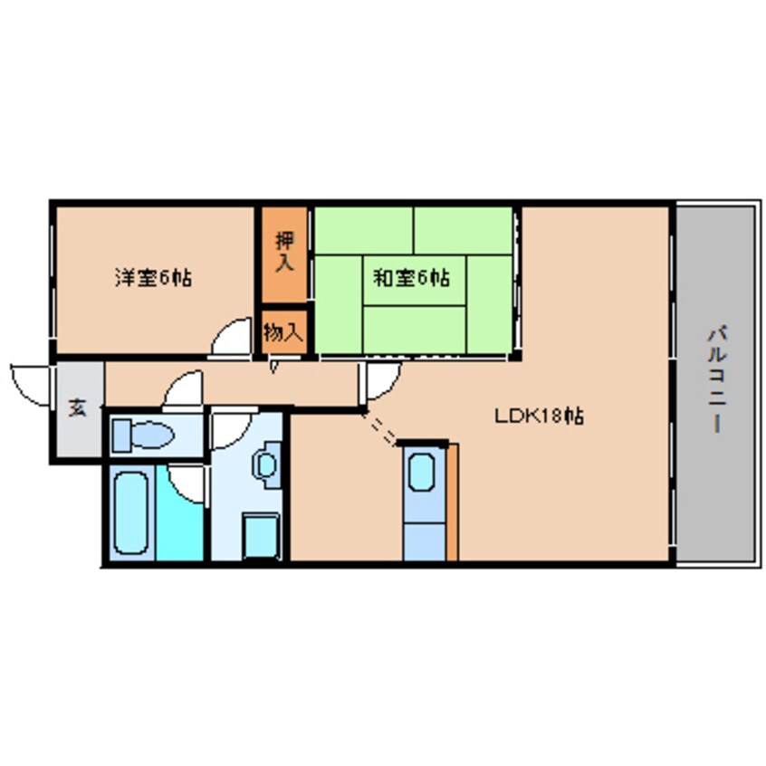 間取図 近鉄南大阪線/高田市駅 徒歩14分 5階 築35年