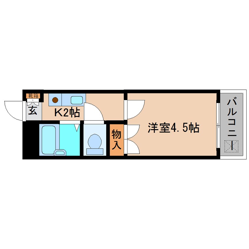 間取図 近鉄南大阪線/高田市駅 徒歩4分 1階 築34年