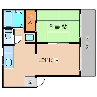 間取図 近鉄南大阪線/高田市駅 徒歩13分 1階 築38年