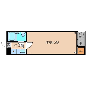 間取図 近鉄南大阪線/尺土駅 徒歩13分 2階 築35年