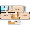 近鉄御所線/近鉄新庄駅 徒歩12分 2階 築11年 2LDKの間取り