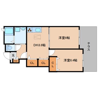 間取図 近鉄大阪線（近畿）/大和高田駅 徒歩15分 1階 築10年