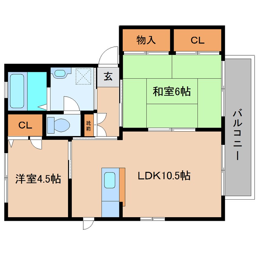 間取図 近鉄大阪線（近畿）/大和高田駅 バス20分広陵中下車:停歩5分 1階 築24年