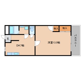 間取図 近鉄南大阪線/浮孔駅 徒歩9分 3階 築39年