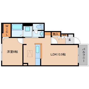 間取図 近鉄大阪線（近畿）/築山駅 徒歩5分 1階 築10年