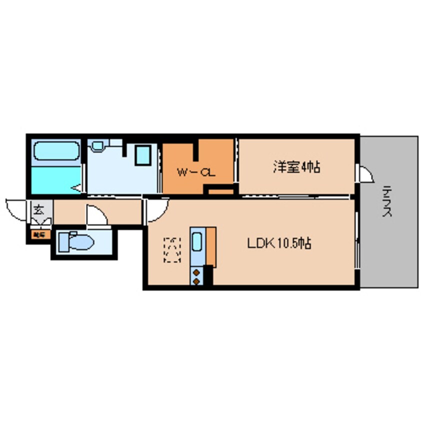 間取図 和歌山線/大和新庄駅 徒歩4分 1階 築9年