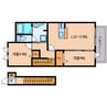 和歌山線/大和新庄駅 徒歩4分 2階 築10年 2LDKの間取り