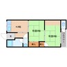 和歌山線/五条駅 徒歩9分 2階 築48年 2Kの間取り