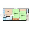 和歌山線/五条駅 徒歩9分 1階 築48年 2Kの間取り