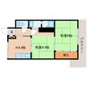 近鉄大阪線（近畿）/大和高田駅 徒歩9分 4階 築37年 2Kの間取り