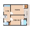 近鉄大阪線（近畿）/築山駅 徒歩24分 1階 築55年 2Kの間取り