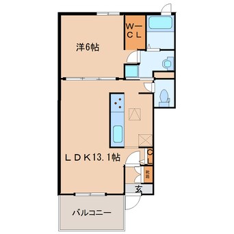 間取図 近鉄南大阪線/高田市駅 徒歩13分 1階 築7年