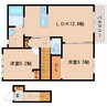 近鉄南大阪線/高田市駅 徒歩11分 2階 築7年 2LDKの間取り