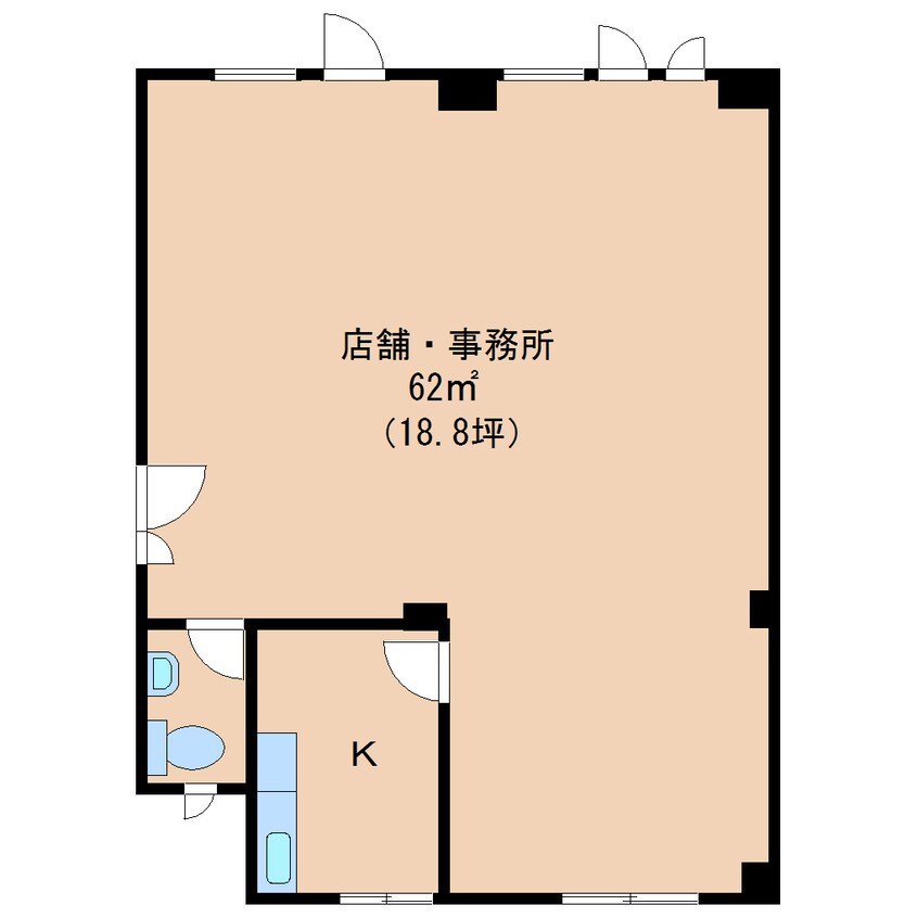 間取図 近鉄南大阪線/高田市駅 徒歩4分 2階 築39年