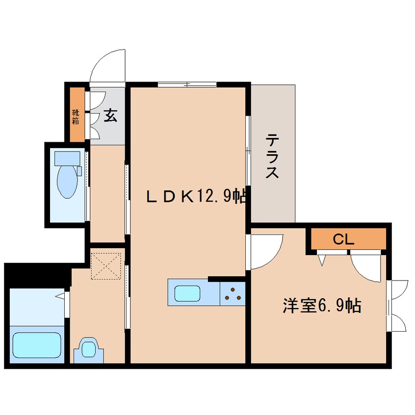 間取図 近鉄大阪線（近畿）/大和高田駅 徒歩3分 1階 築5年