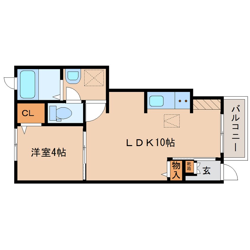 間取図 近鉄南大阪線/高田市駅 徒歩16分 1階 築4年