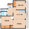 和歌山線/御所駅 バス:10分:停歩13分 1階 築30年 3DKの間取り
