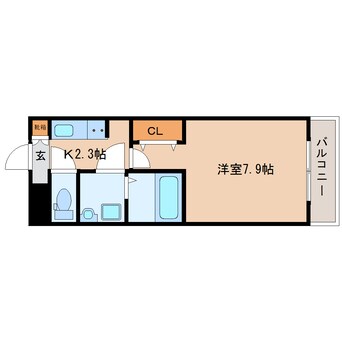 間取図 近鉄南大阪線/高田市駅 徒歩6分 2階 築3年