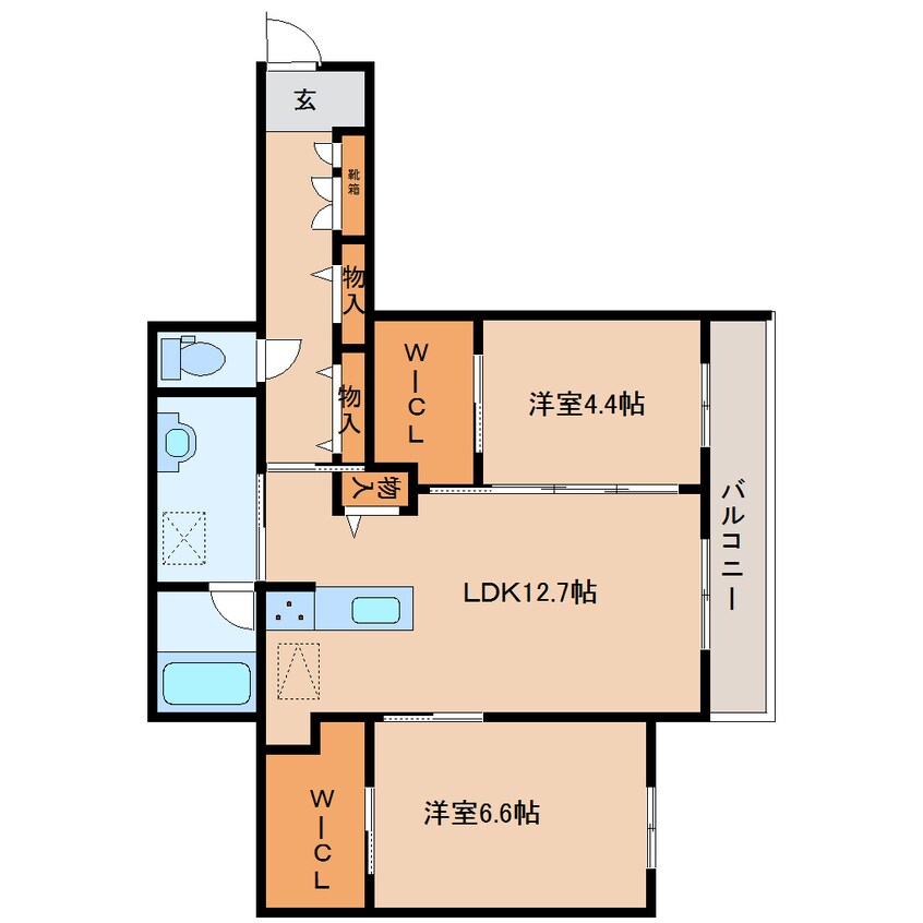 間取図 近鉄南大阪線/高田市駅 徒歩7分 1階 築3年