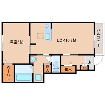 間取図 近鉄南大阪線/高田市駅 徒歩16分 1階 築2年