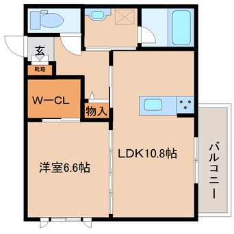 間取図 近鉄南大阪線/高田市駅 徒歩4分 2階 築2年