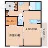 近鉄南大阪線/高田市駅 徒歩4分 3階 築3年 1LDKの間取り