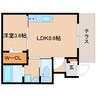 近鉄南大阪線/高田市駅 徒歩9分 1階 築浅 1LDKの間取り