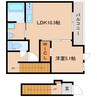 近鉄南大阪線/高田市駅 徒歩9分 2階 築浅 1LDKの間取り