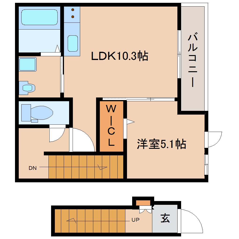 間取り図 近鉄南大阪線/高田市駅 徒歩9分 2階 築2年