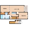 近鉄南大阪線/尺土駅 徒歩7分 2階 築浅 2LDKの間取り