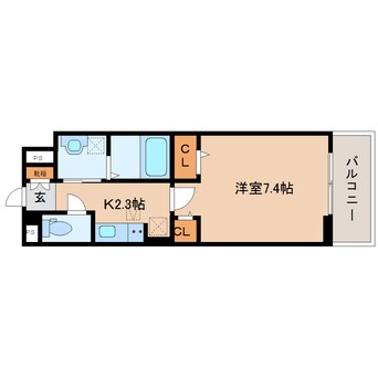 間取図 近鉄南大阪線/高田市駅 徒歩6分 1階 築1年