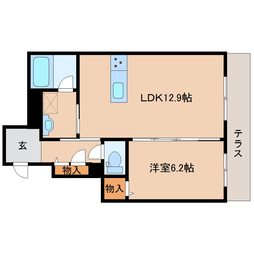 間取図 近鉄南大阪線/高田市駅 徒歩5分 1階 建築中